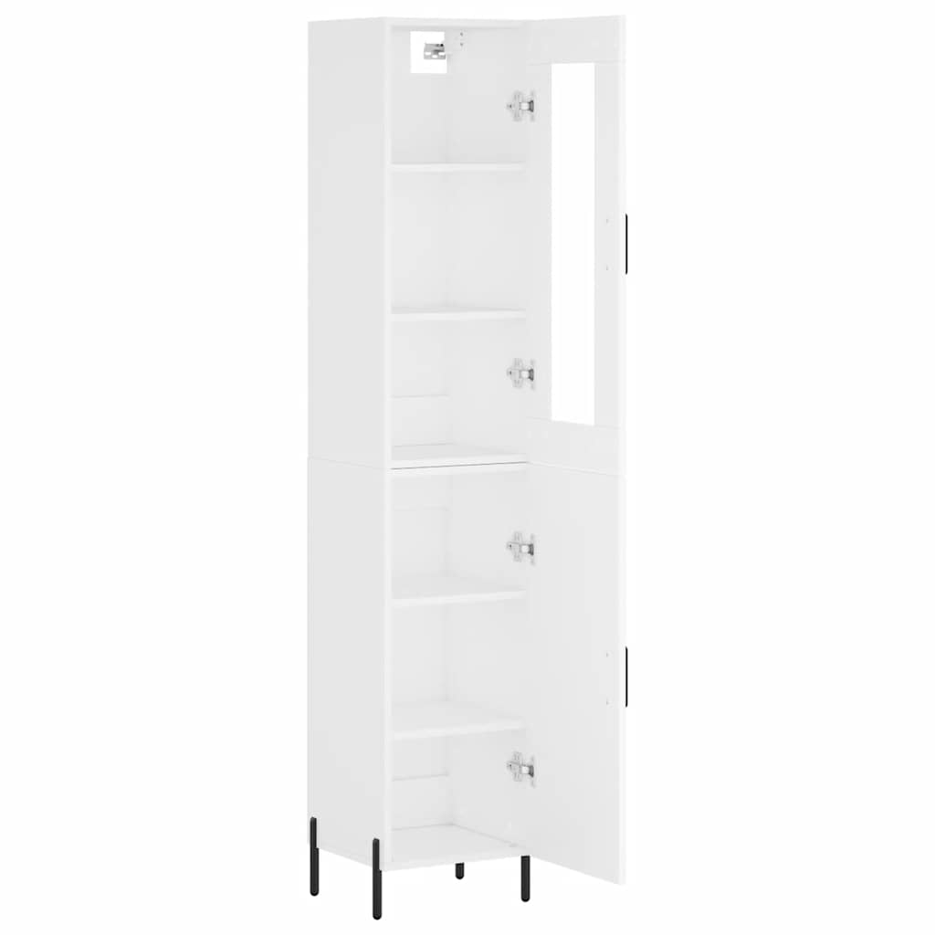Hoge kast 34,5x34x180 cm bewerkt hout wit is nu te koop bij PeponiXL, paradijselijk wonen!