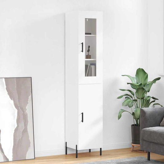 Hoge kast 34,5x34x180 cm bewerkt hout wit is nu te koop bij PeponiXL, paradijselijk wonen!