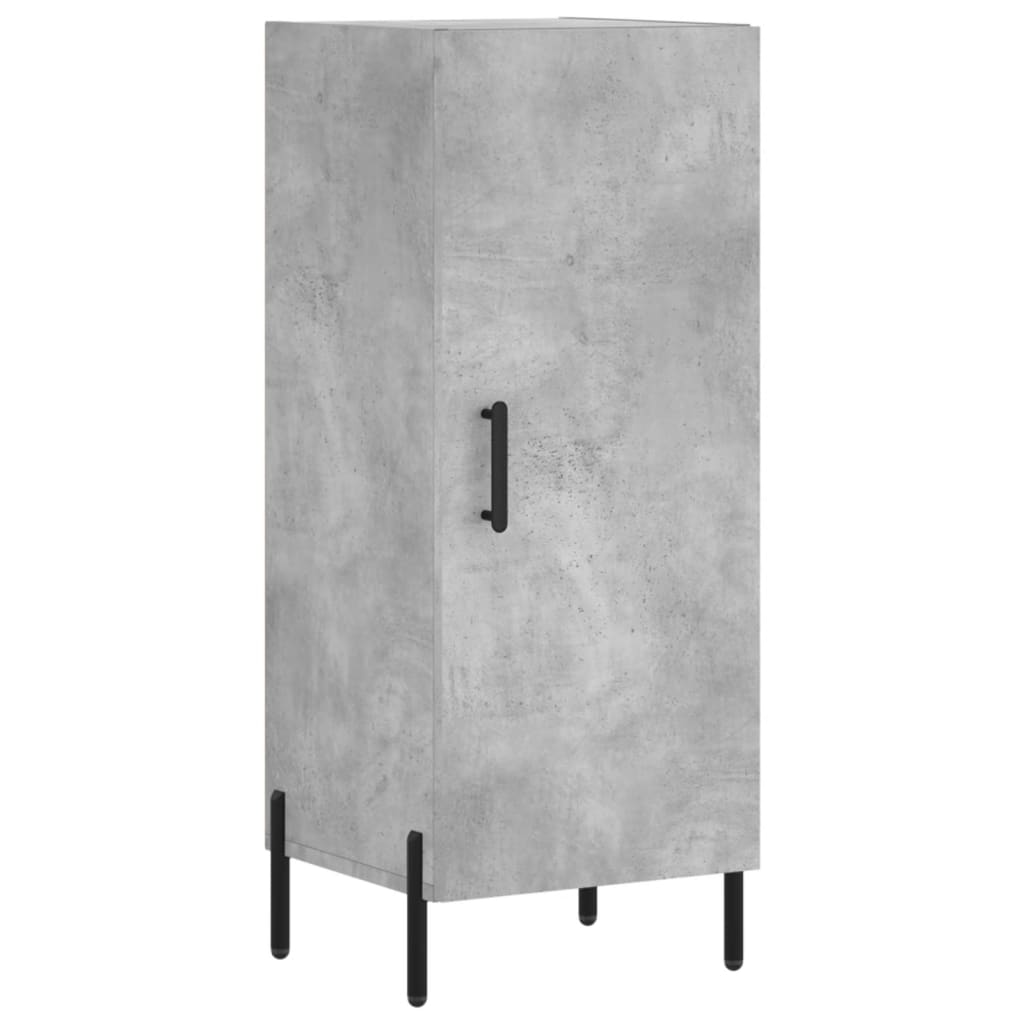 Hoge kast 34,5x34x180 cm bewerkt hout betongrijs is nu te koop bij PeponiXL, paradijselijk wonen!