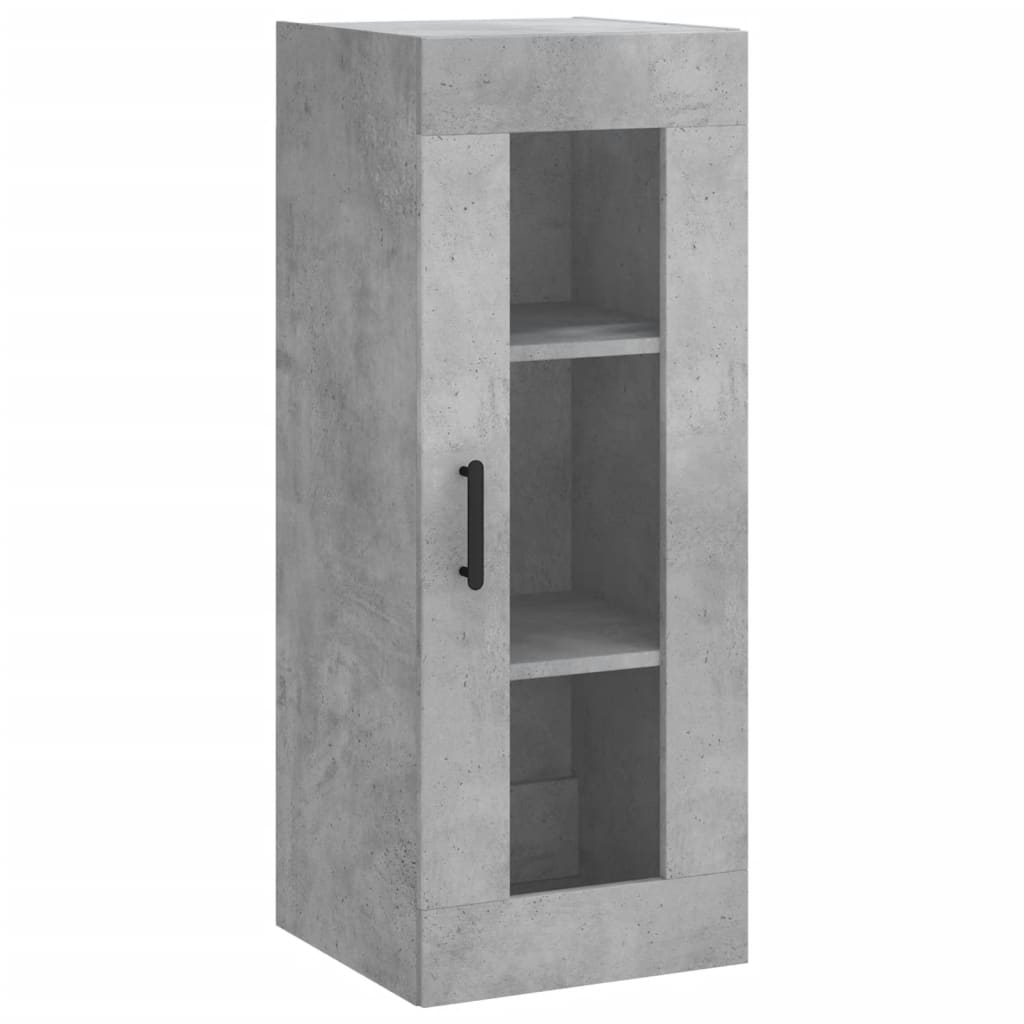 Hoge kast 34,5x34x180 cm bewerkt hout betongrijs is nu te koop bij PeponiXL, paradijselijk wonen!
