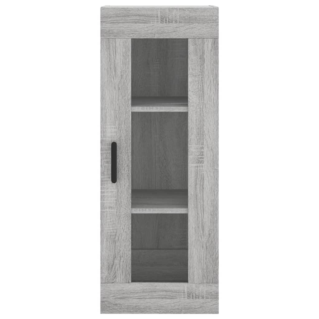 Hoge kast 34,5x34x180 cm bewerkt hout grijs sonoma eikenkleurig is nu te koop bij PeponiXL, paradijselijk wonen!