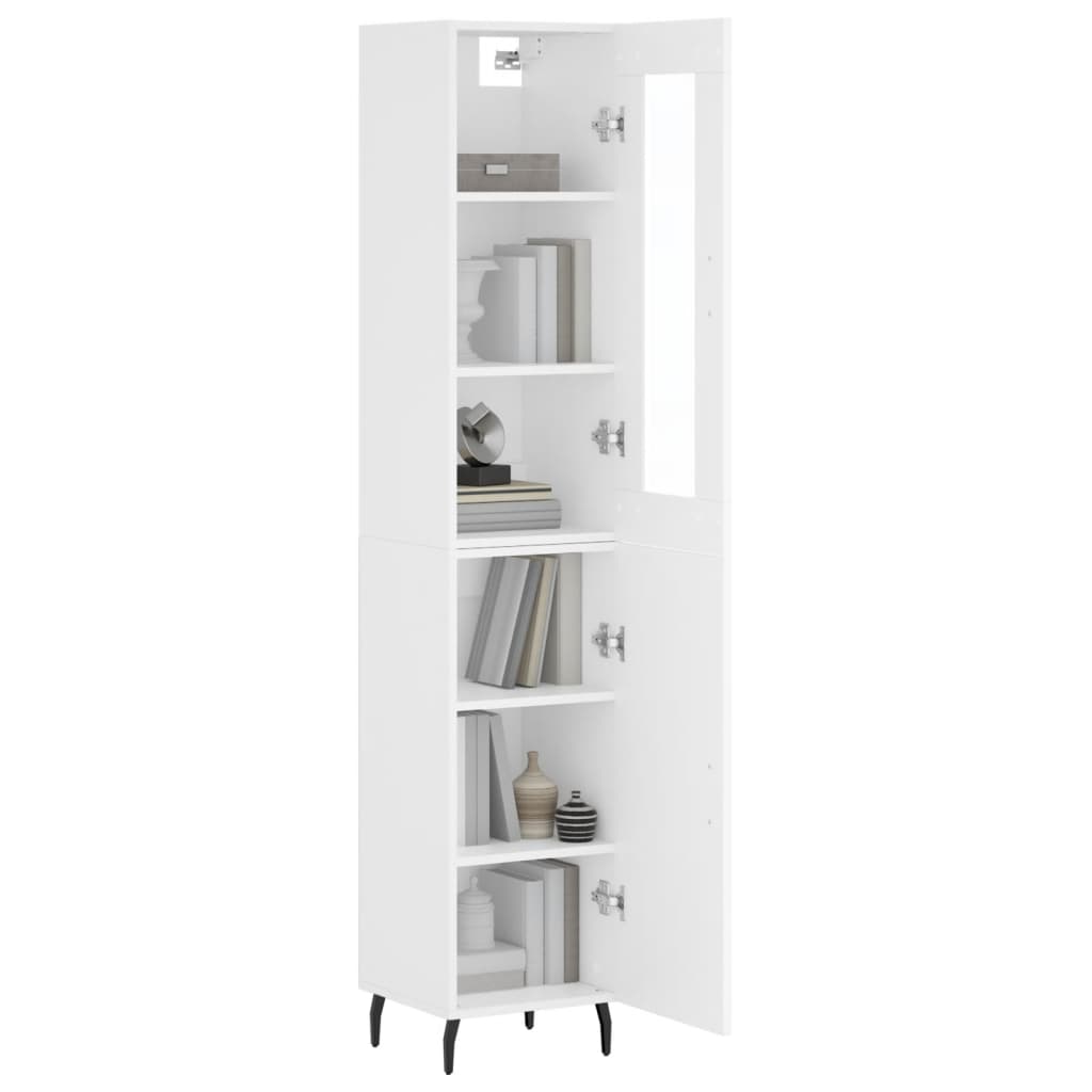 Hoge kast 34,5x34x180 cm bewerkt hout wit is nu te koop bij PeponiXL, paradijselijk wonen!