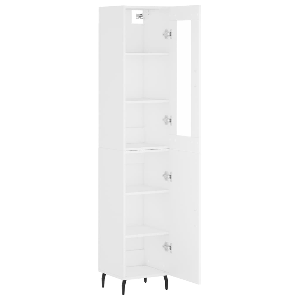 Hoge kast 34,5x34x180 cm bewerkt hout wit is nu te koop bij PeponiXL, paradijselijk wonen!