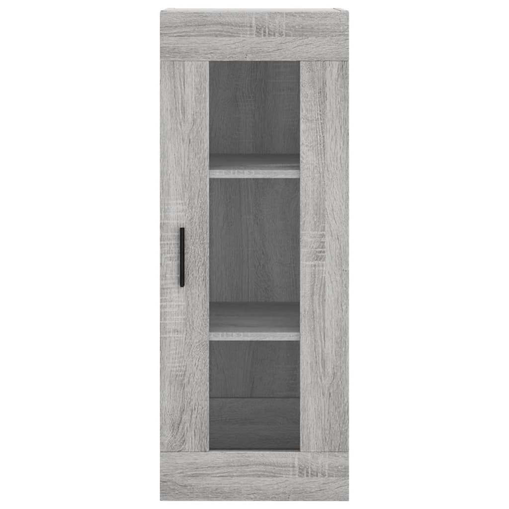 Hoge kast 34,5x34x180 cm bewerkt hout grijs sonoma eikenkleurig is nu te koop bij PeponiXL, paradijselijk wonen!