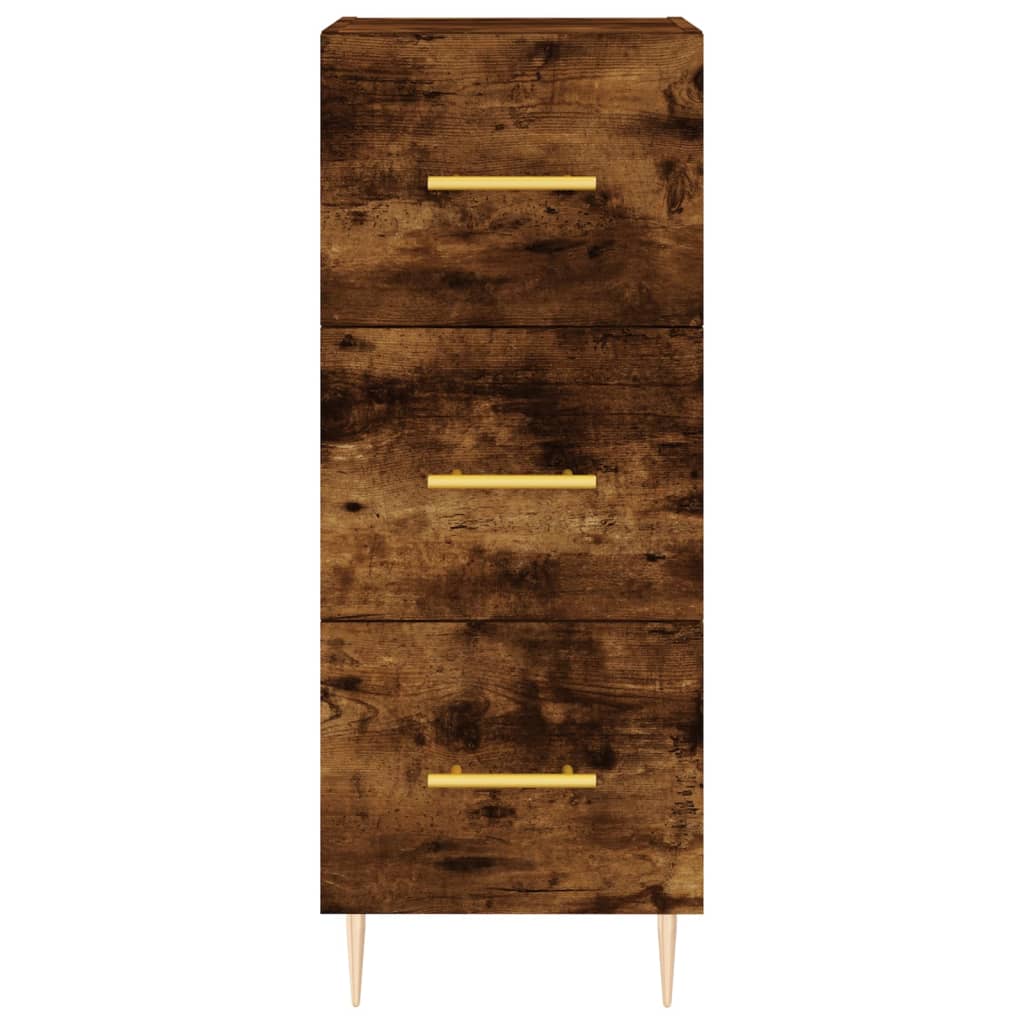 Hoge kast 34,5x34x180 cm bewerkt hout gerookt eikenkleurig is nu te koop bij PeponiXL, paradijselijk wonen!