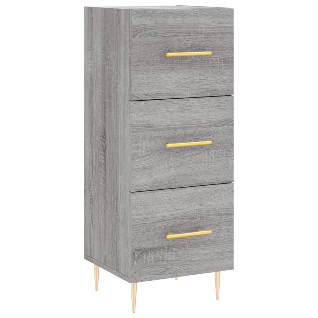 Hoge kast 34,5x34x180 cm bewerkt hout grijs sonoma eikenkleurig is nu te koop bij PeponiXL, paradijselijk wonen!