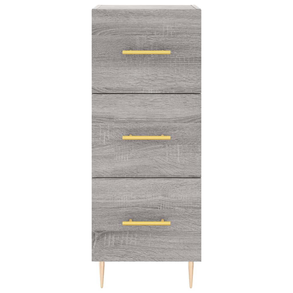 Hoge kast 34,5x34x180 cm bewerkt hout grijs sonoma eikenkleurig is nu te koop bij PeponiXL, paradijselijk wonen!