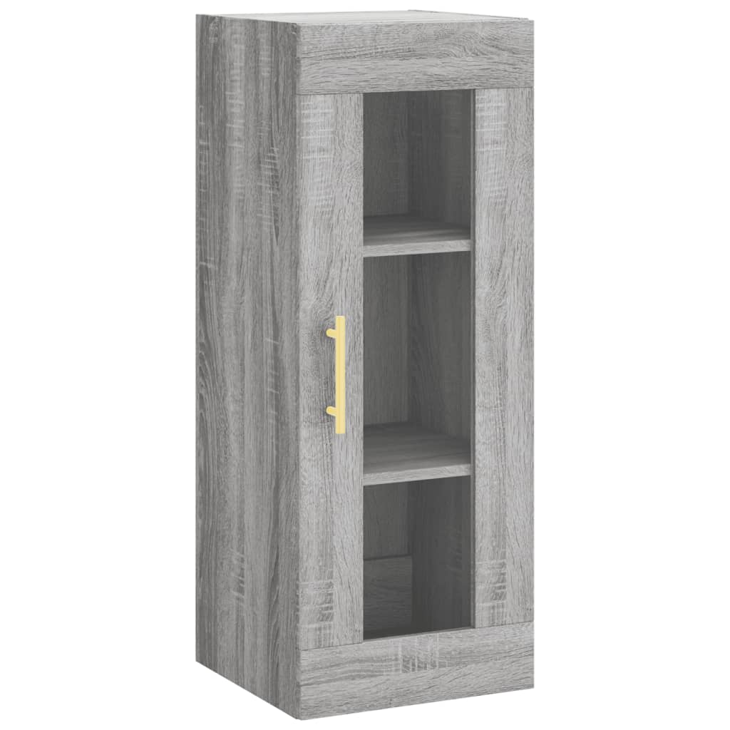 Hoge kast 34,5x34x180 cm bewerkt hout grijs sonoma eikenkleurig is nu te koop bij PeponiXL, paradijselijk wonen!