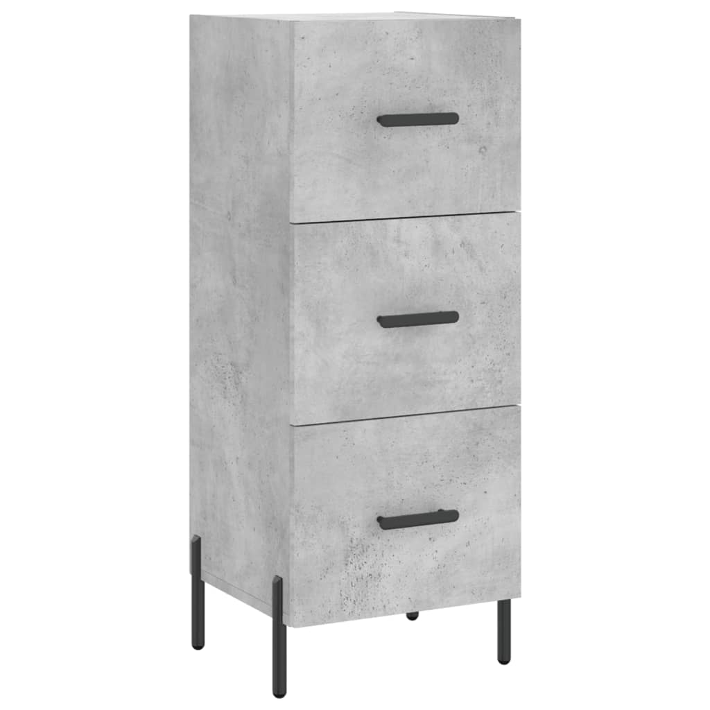 Hoge kast 34,5x34x180 cm bewerkt hout betongrijs is nu te koop bij PeponiXL, paradijselijk wonen!
