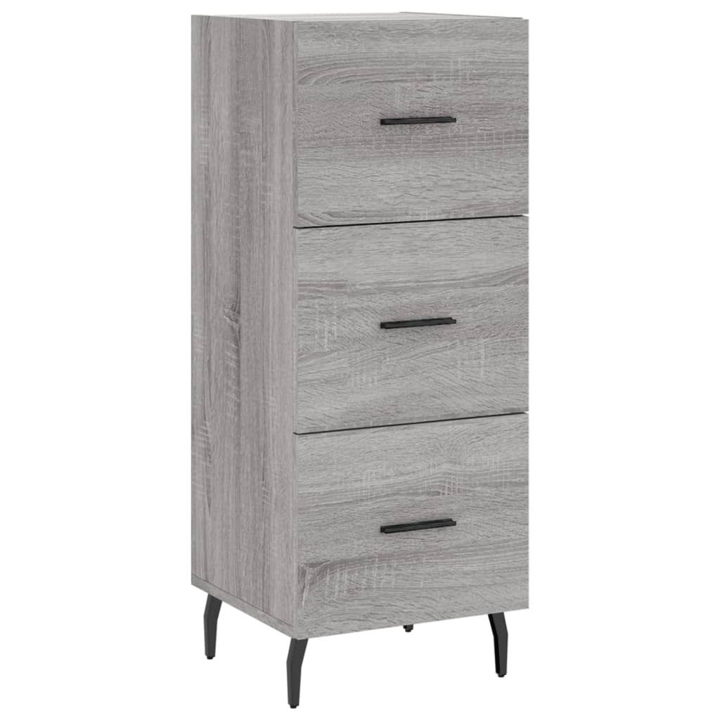 Hoge kast 34,5x34x180 cm bewerkt hout grijs sonoma eikenkleurig is nu te koop bij PeponiXL, paradijselijk wonen!
