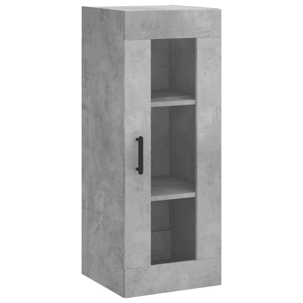 Hoge kast 34,5x34x180 cm bewerkt hout betongrijs is nu te koop bij PeponiXL, paradijselijk wonen!
