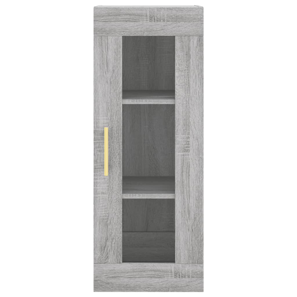 Hoge kast 34,5x34x180 cm bewerkt hout grijs sonoma eikenkleurig is nu te koop bij PeponiXL, paradijselijk wonen!