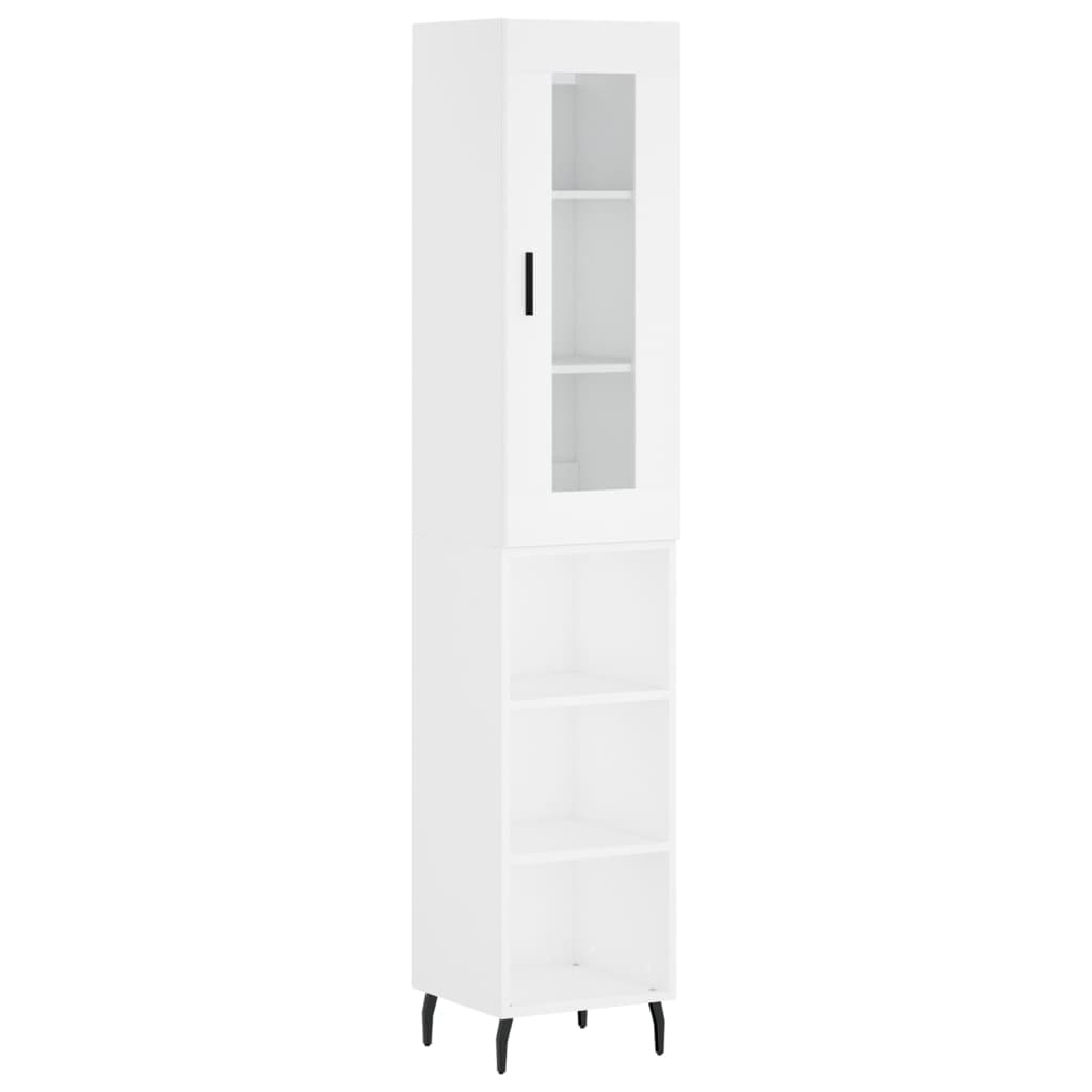 Hoge kast 34,5x34x180 cm bewerkt hout wit is nu te koop bij PeponiXL, paradijselijk wonen!