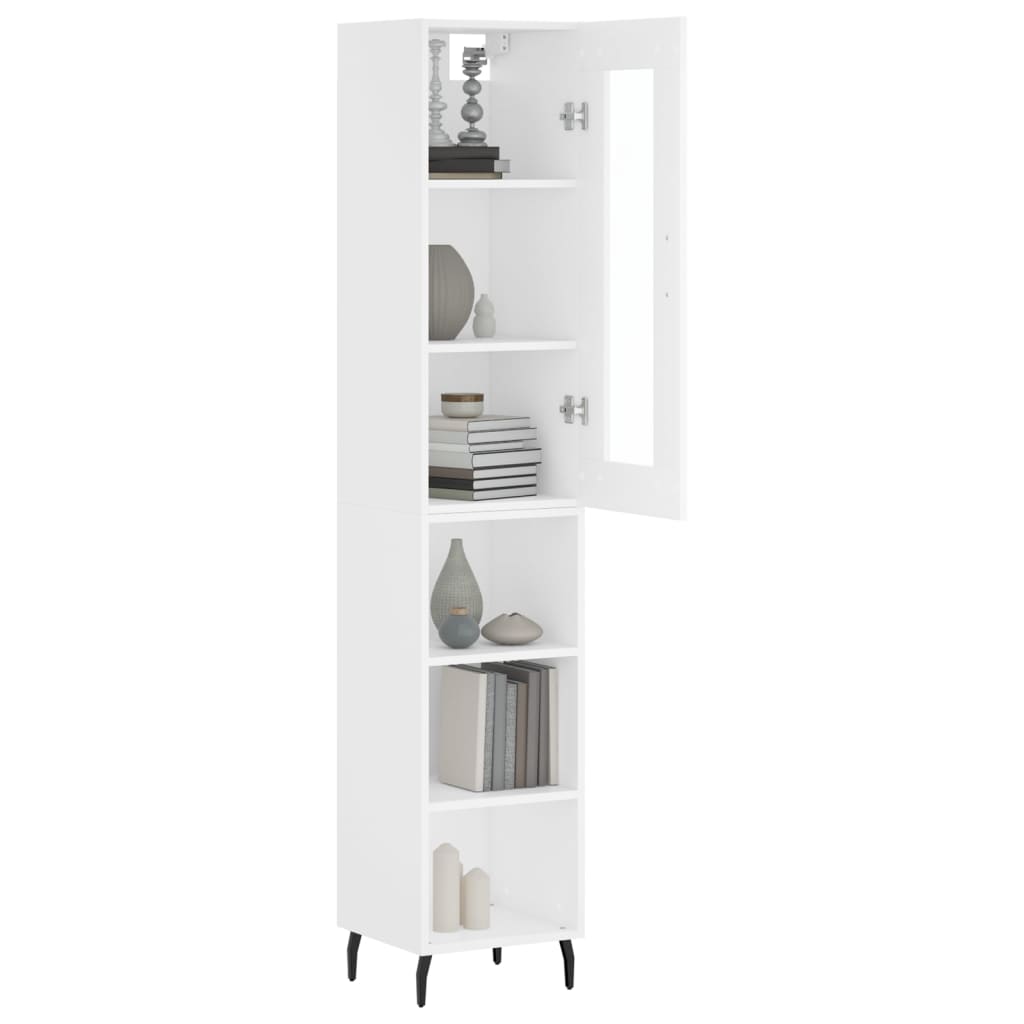 Hoge kast 34,5x34x180 cm bewerkt hout wit is nu te koop bij PeponiXL, paradijselijk wonen!