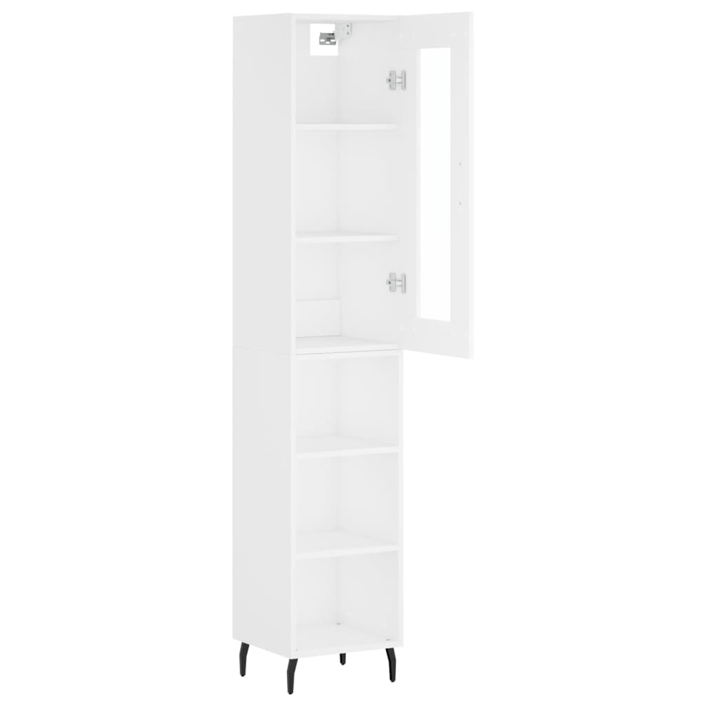 Hoge kast 34,5x34x180 cm bewerkt hout wit is nu te koop bij PeponiXL, paradijselijk wonen!