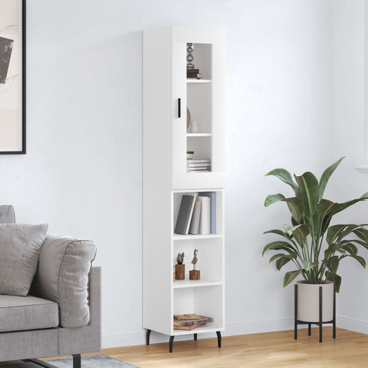 Hoge kast 34,5x34x180 cm bewerkt hout wit is nu te koop bij PeponiXL, paradijselijk wonen!