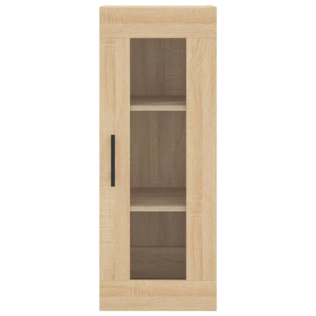 Hoge kast 34,5x34x180 cm bewerkt hout sonoma eikenkleurig is nu te koop bij PeponiXL, paradijselijk wonen!