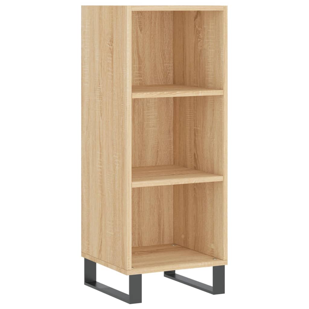 Hoge kast 34,5x34x180 cm bewerkt hout sonoma eikenkleurig is nu te koop bij PeponiXL, paradijselijk wonen!