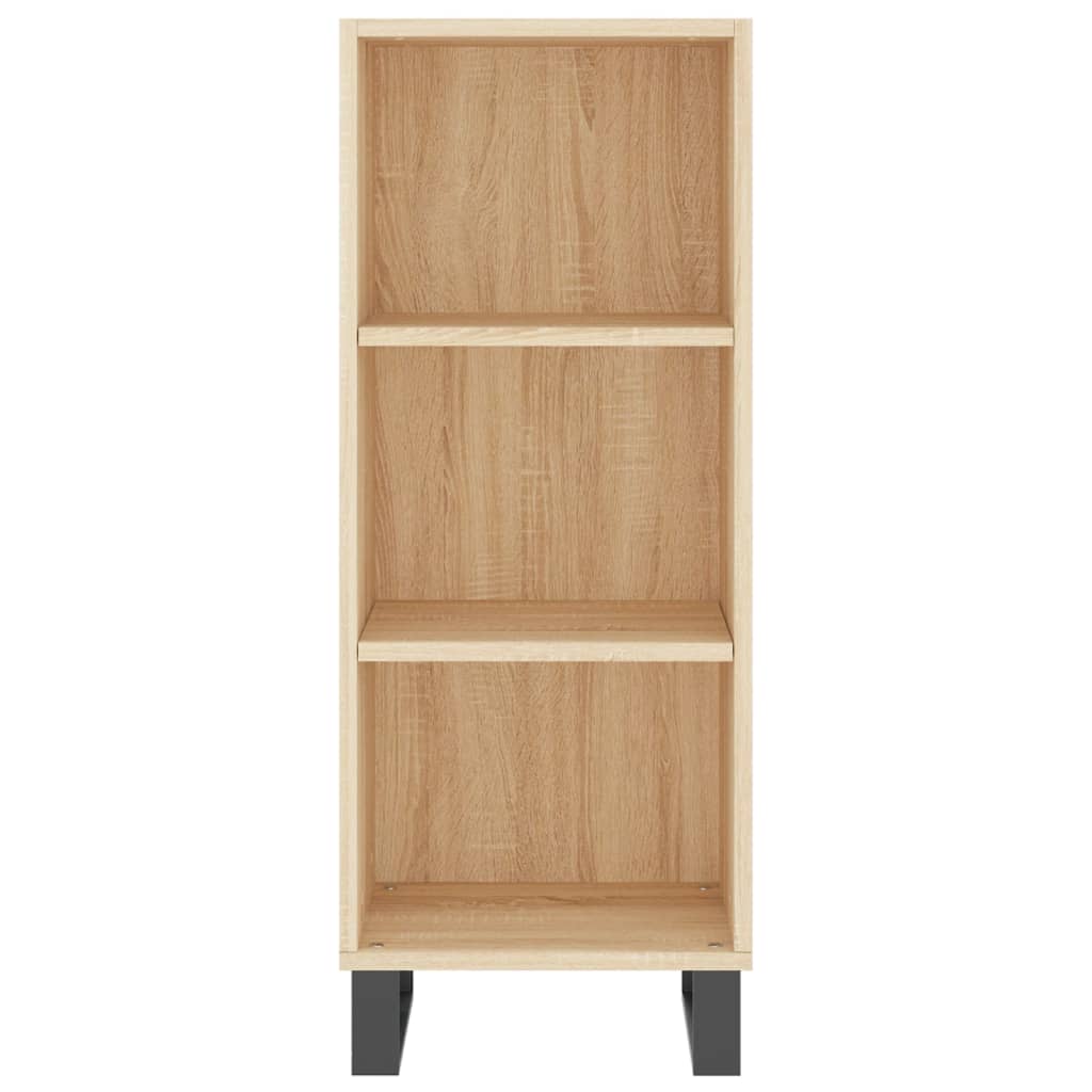 Hoge kast 34,5x34x180 cm bewerkt hout sonoma eikenkleurig is nu te koop bij PeponiXL, paradijselijk wonen!