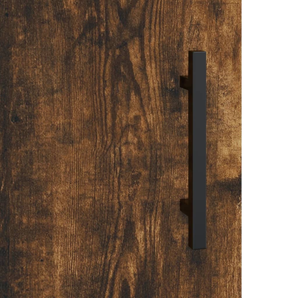 Hoge kast 34,5x34x180 cm bewerkt hout gerookt eikenkleurig is nu te koop bij PeponiXL, paradijselijk wonen!