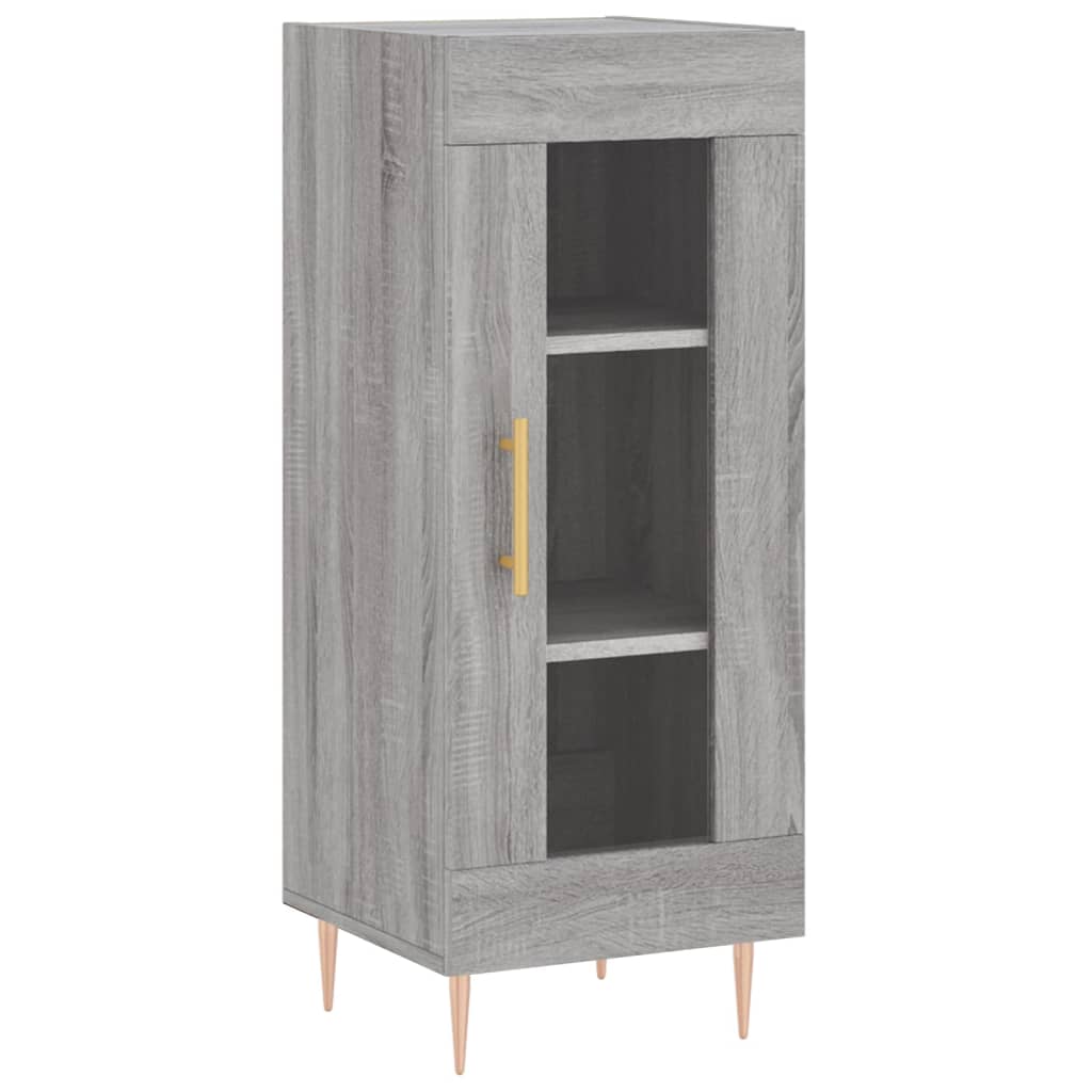 Hoge kast 34,5x34x180 cm bewerkt hout grijs sonoma eikenkleurig is nu te koop bij PeponiXL, paradijselijk wonen!