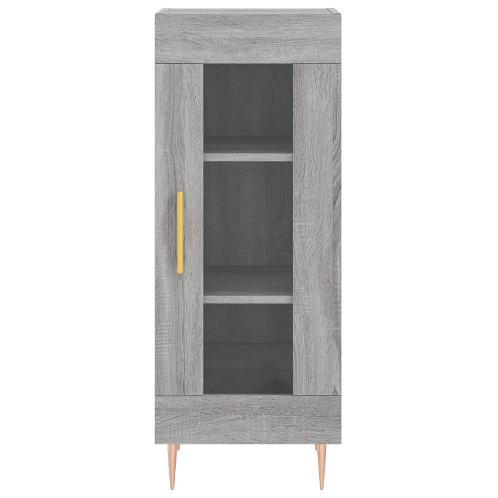 Hoge kast 34,5x34x180 cm bewerkt hout grijs sonoma eikenkleurig is nu te koop bij PeponiXL, paradijselijk wonen!