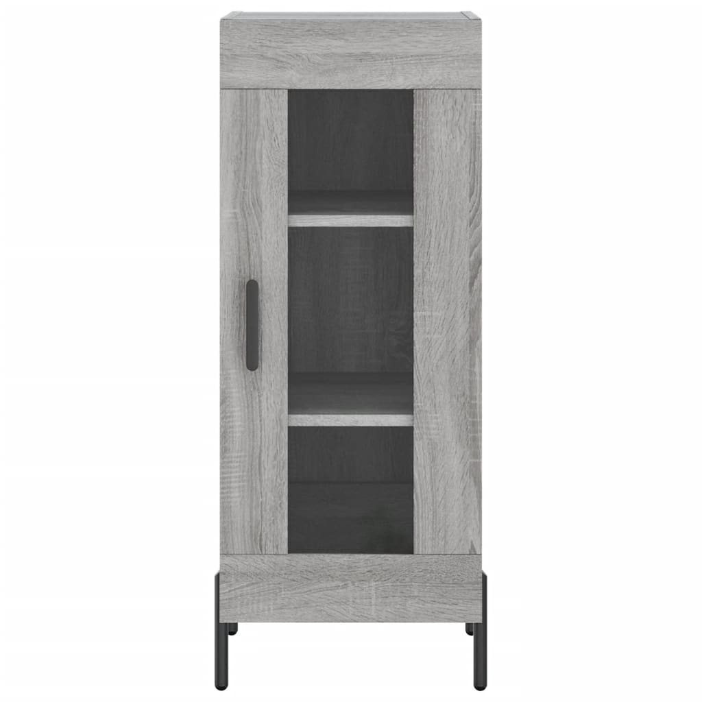 Hoge kast 34,5x34x180 cm bewerkt hout grijs sonoma eikenkleurig is nu te koop bij PeponiXL, paradijselijk wonen!