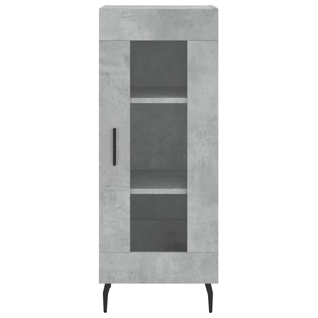 Hoge kast 34,5x34x180 cm bewerkt hout betongrijs is nu te koop bij PeponiXL, paradijselijk wonen!