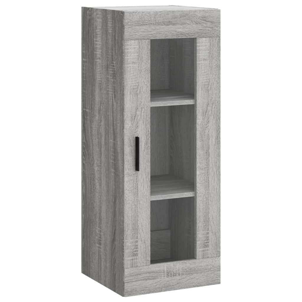 Hoge kast 34,5x34x180 cm bewerkt hout grijs sonoma eikenkleurig is nu te koop bij PeponiXL, paradijselijk wonen!