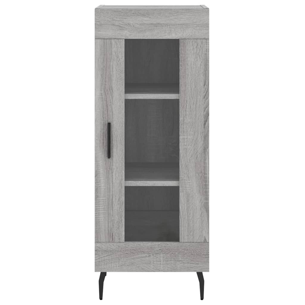 Hoge kast 34,5x34x180 cm bewerkt hout grijs sonoma eikenkleurig is nu te koop bij PeponiXL, paradijselijk wonen!