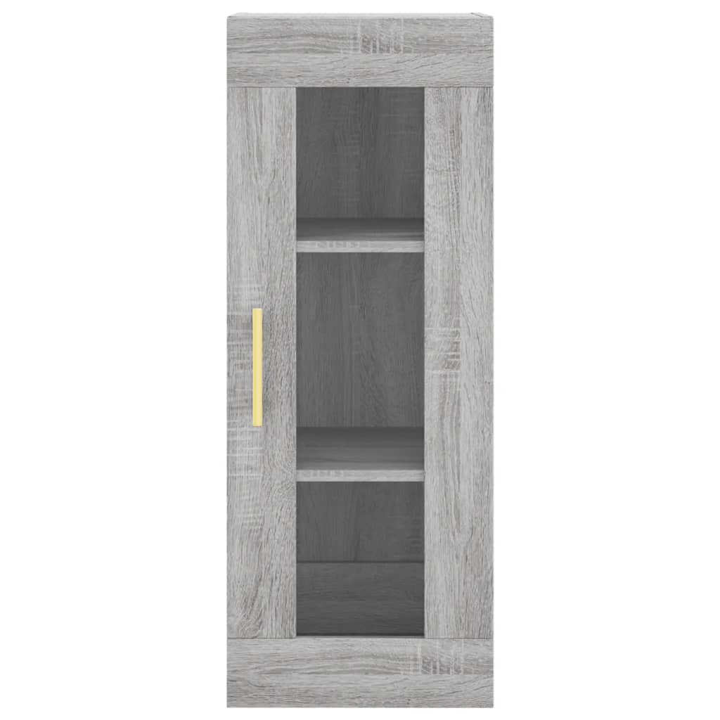 Hoge kast 34,5x34x180 cm bewerkt hout grijs sonoma eikenkleurig is nu te koop bij PeponiXL, paradijselijk wonen!