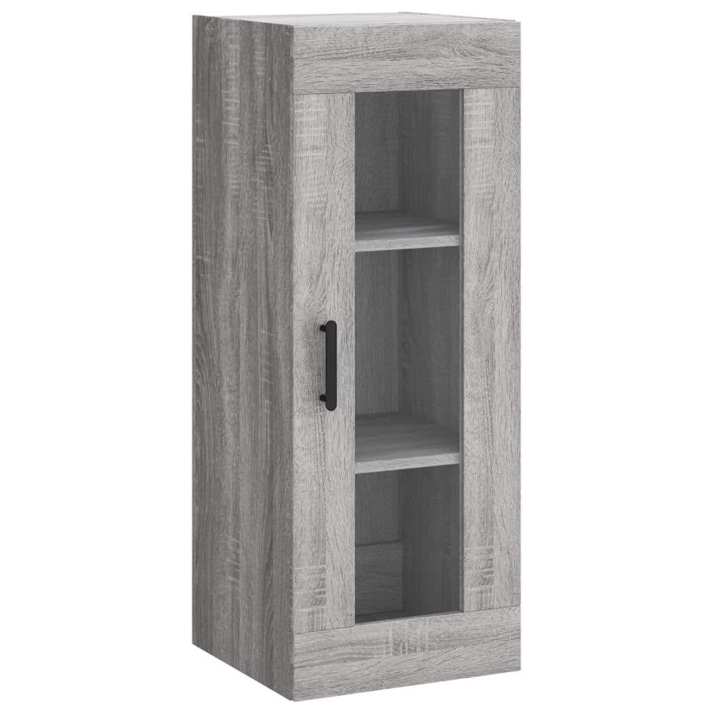 Hoge kast 34,5x34x180 cm bewerkt hout grijs sonoma eikenkleurig is nu te koop bij PeponiXL, paradijselijk wonen!