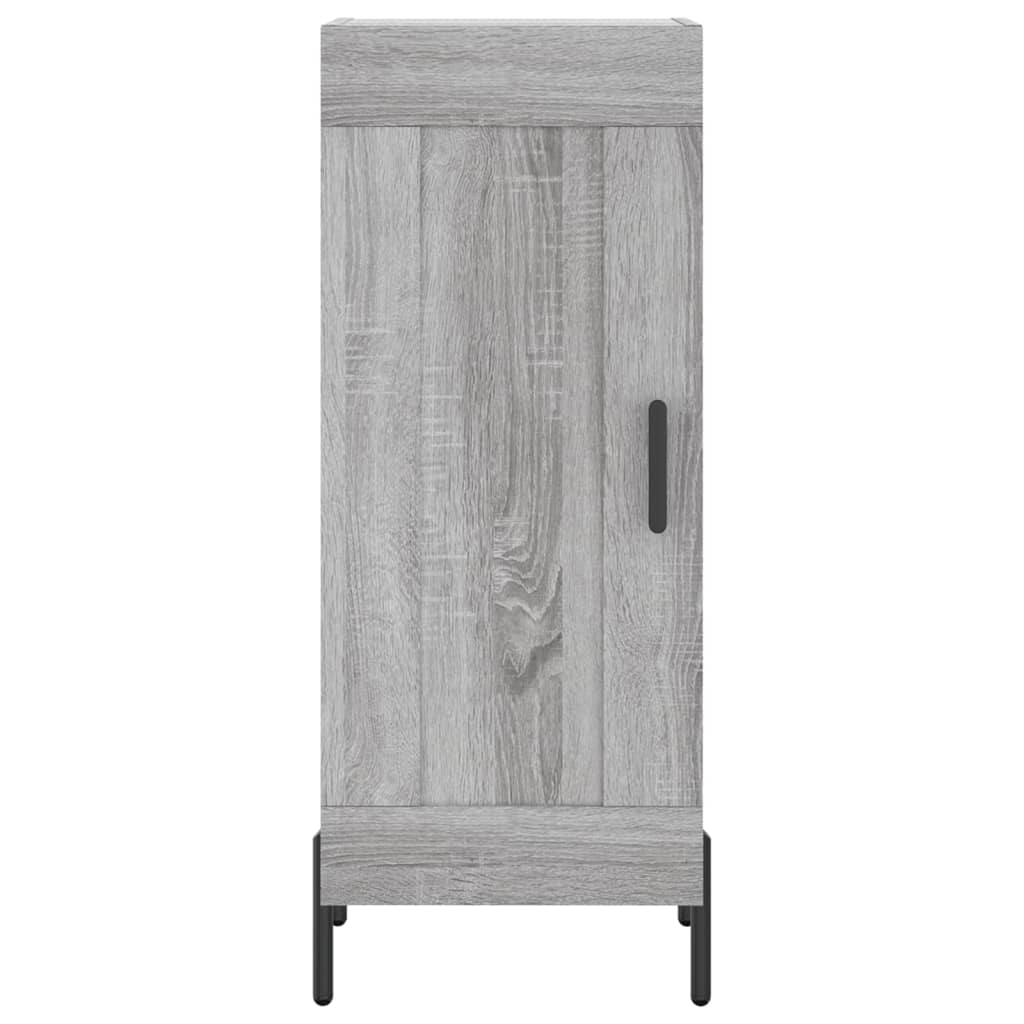 Hoge kast 34,5x34x180 cm bewerkt hout grijs sonoma eikenkleurig is nu te koop bij PeponiXL, paradijselijk wonen!