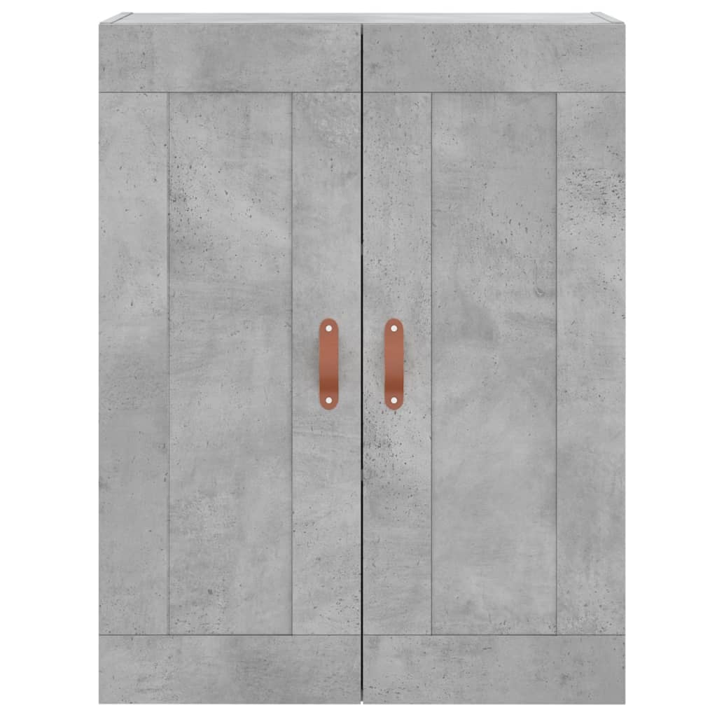Hoge kast 69,5x34x180 cm bewerkt hout betongrijs is nu te koop bij PeponiXL, paradijselijk wonen!