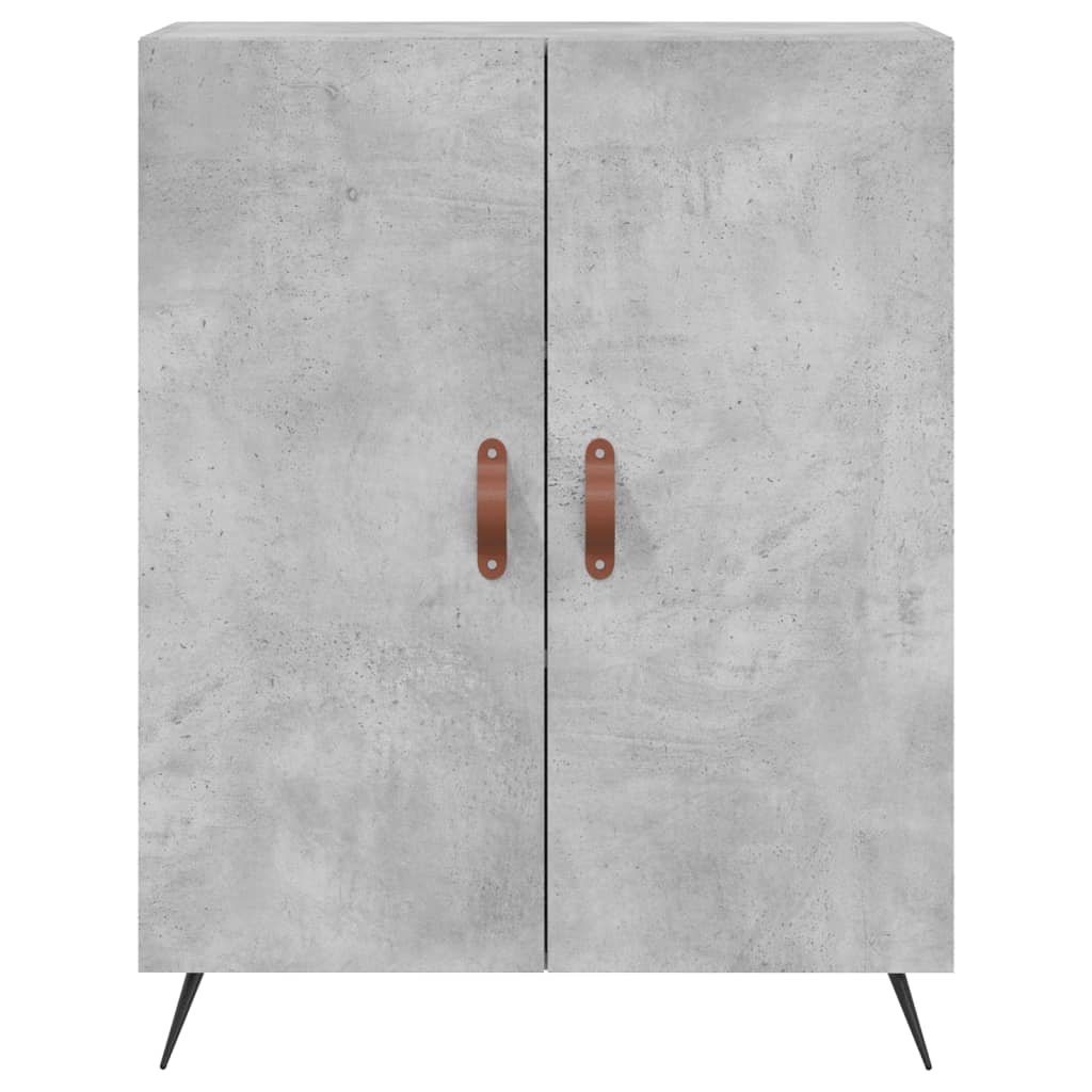 Hoge kast 69,5x34x180 cm bewerkt hout betongrijs is nu te koop bij PeponiXL, paradijselijk wonen!