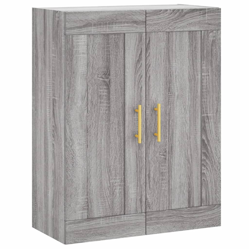 Hoge kast 69,5x34x180 cm bewerkt hout grijs sonoma eikenkleurig is nu te koop bij PeponiXL, paradijselijk wonen!