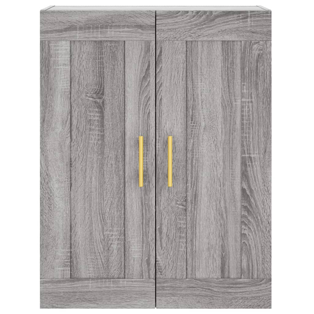 Hoge kast 69,5x34x180 cm bewerkt hout grijs sonoma eikenkleurig is nu te koop bij PeponiXL, paradijselijk wonen!