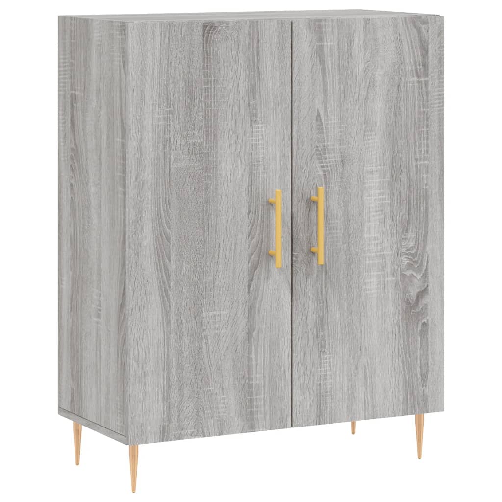 Hoge kast 69,5x34x180 cm bewerkt hout grijs sonoma eikenkleurig is nu te koop bij PeponiXL, paradijselijk wonen!