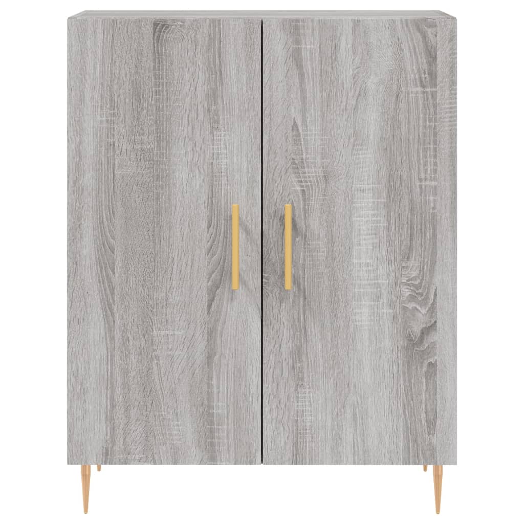 Hoge kast 69,5x34x180 cm bewerkt hout grijs sonoma eikenkleurig is nu te koop bij PeponiXL, paradijselijk wonen!