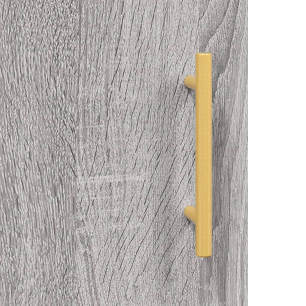 Hoge kast 69,5x34x180 cm bewerkt hout grijs sonoma eikenkleurig is nu te koop bij PeponiXL, paradijselijk wonen!
