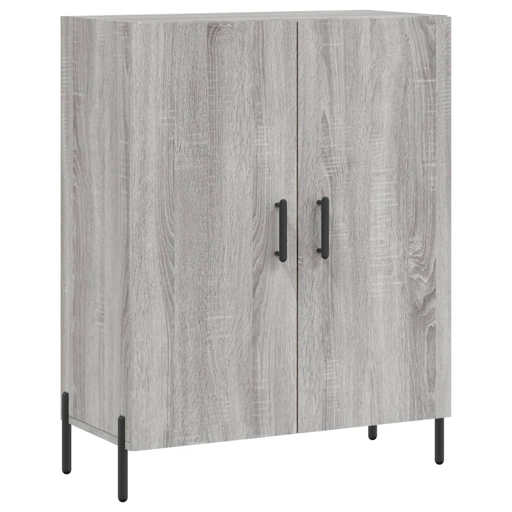 Hoge kast 69,5x34x180 cm bewerkt hout grijs sonoma eikenkleurig is nu te koop bij PeponiXL, paradijselijk wonen!