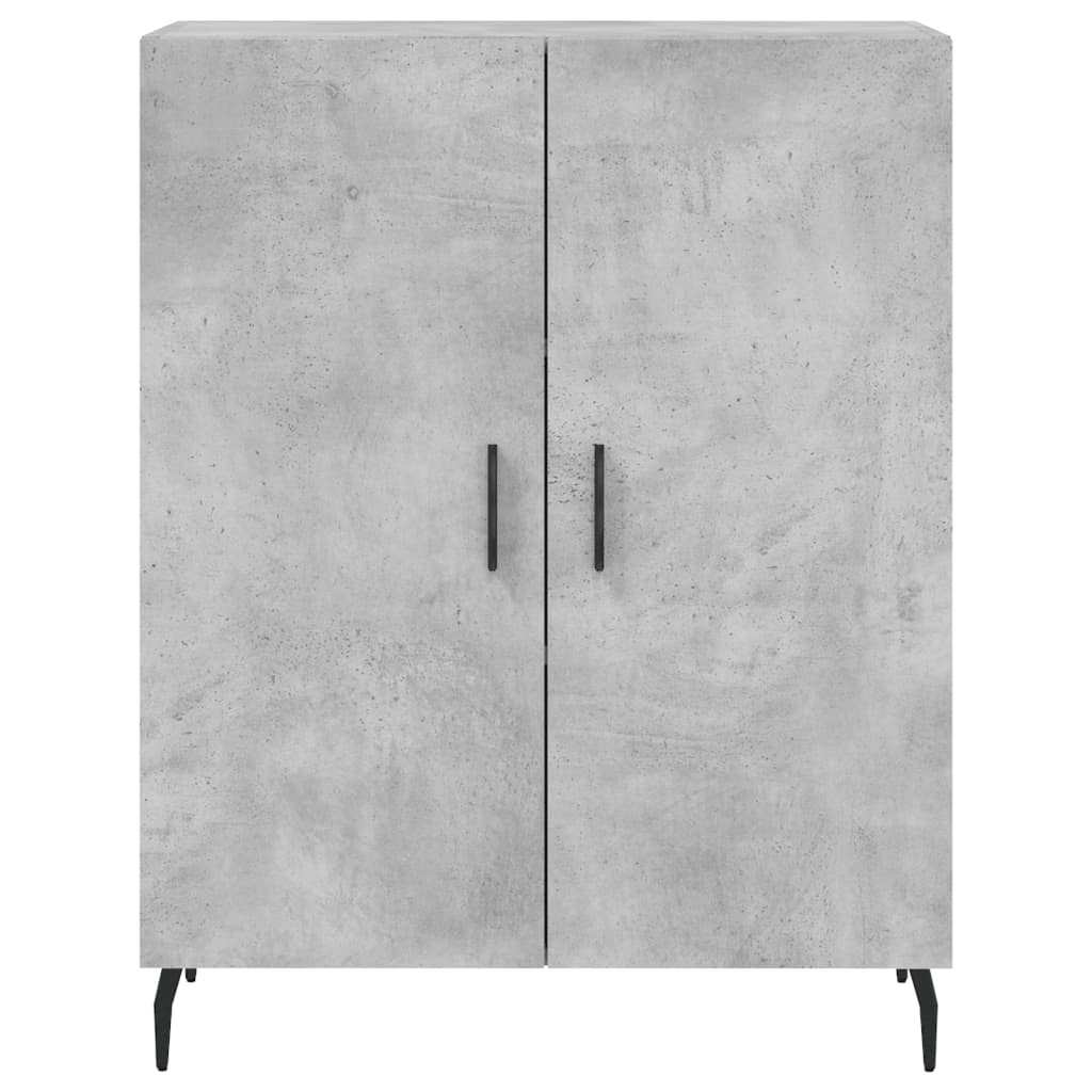 Hoge kast 69,5x34x180 cm bewerkt hout betongrijs is nu te koop bij PeponiXL, paradijselijk wonen!