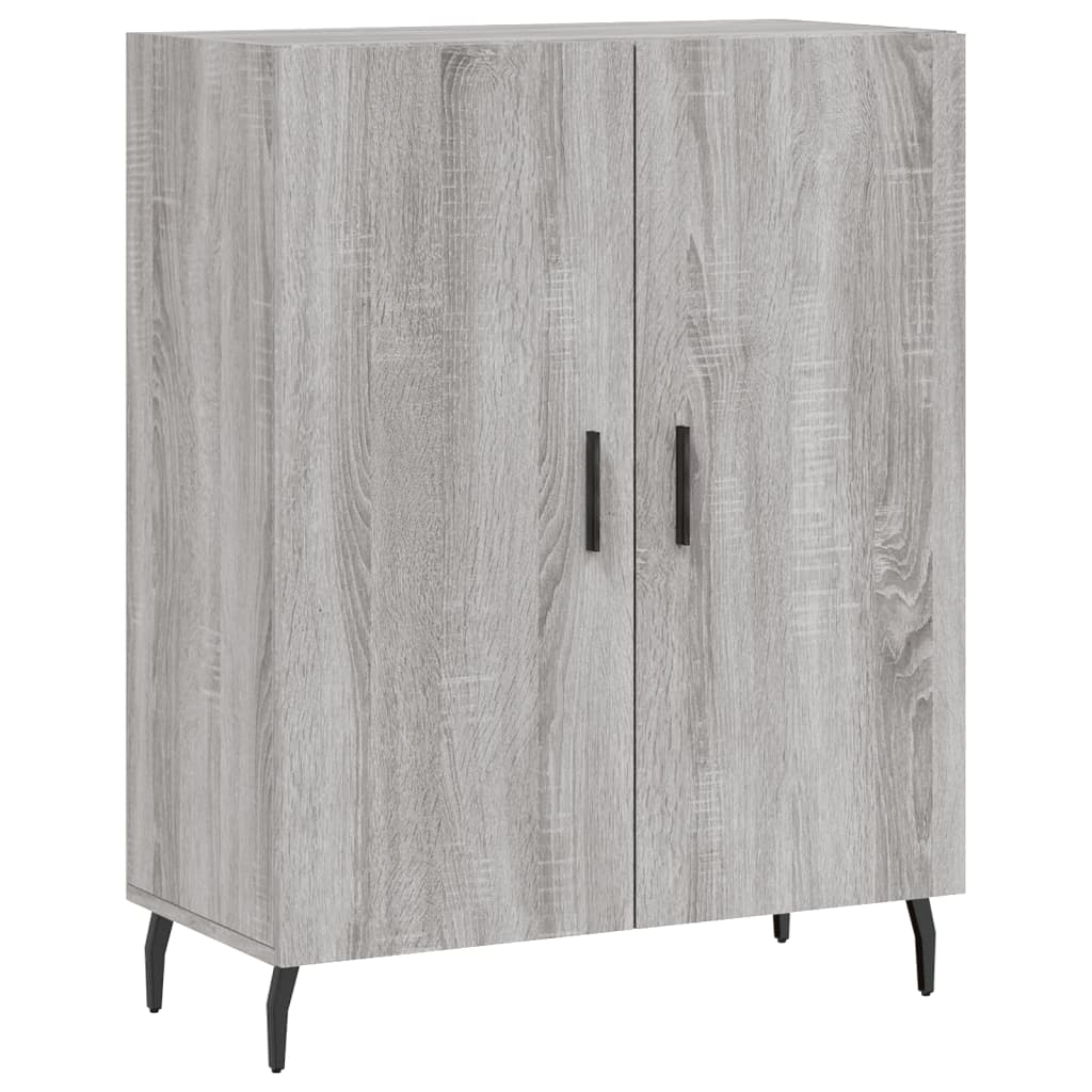 Hoge kast 69,5x34x180 cm bewerkt hout grijs sonoma eikenkleurig is nu te koop bij PeponiXL, paradijselijk wonen!