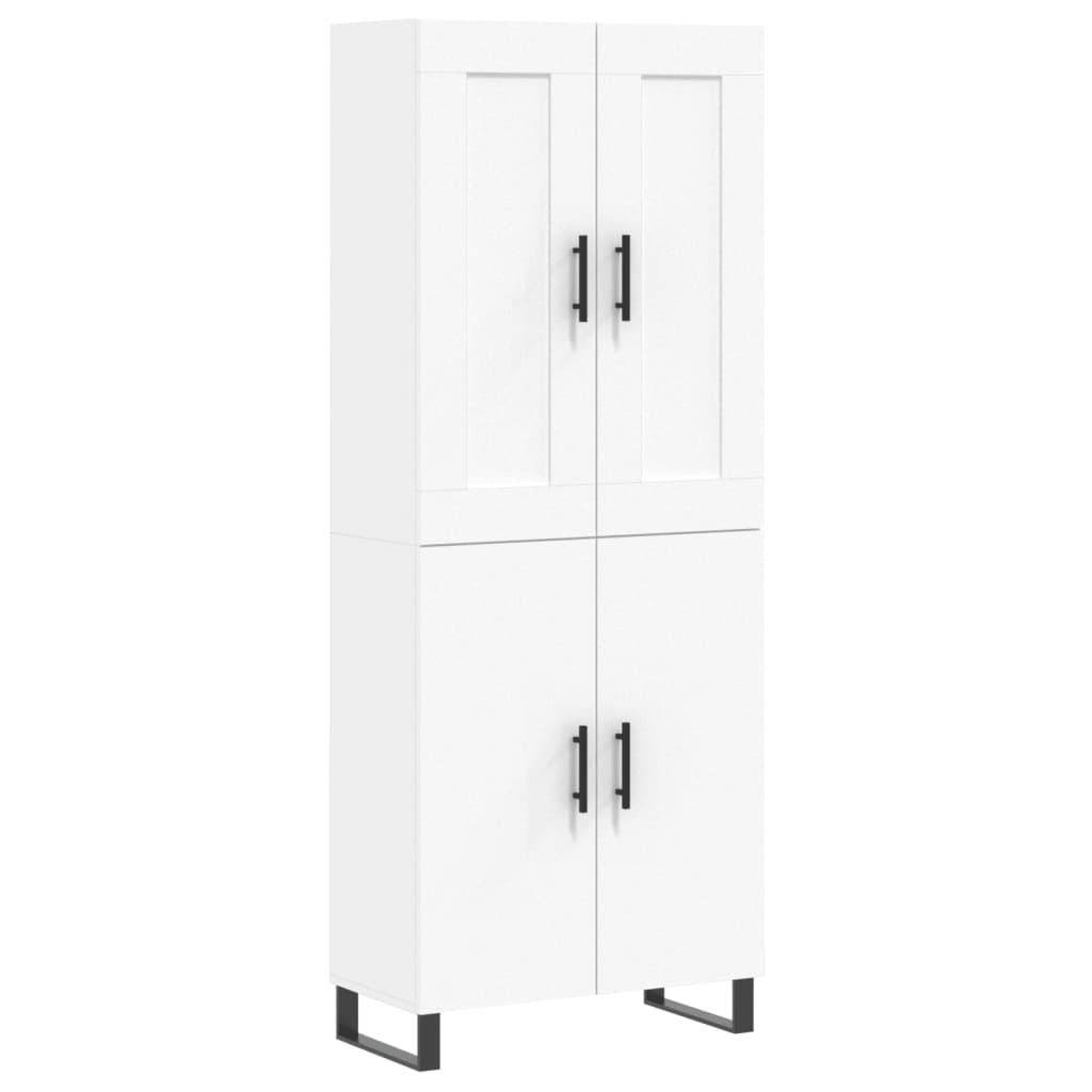 Hoge kast 69,5x34x180 cm bewerkt hout wit is nu te koop bij PeponiXL, paradijselijk wonen!