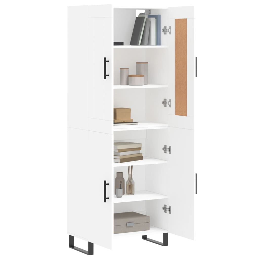 Hoge kast 69,5x34x180 cm bewerkt hout wit is nu te koop bij PeponiXL, paradijselijk wonen!