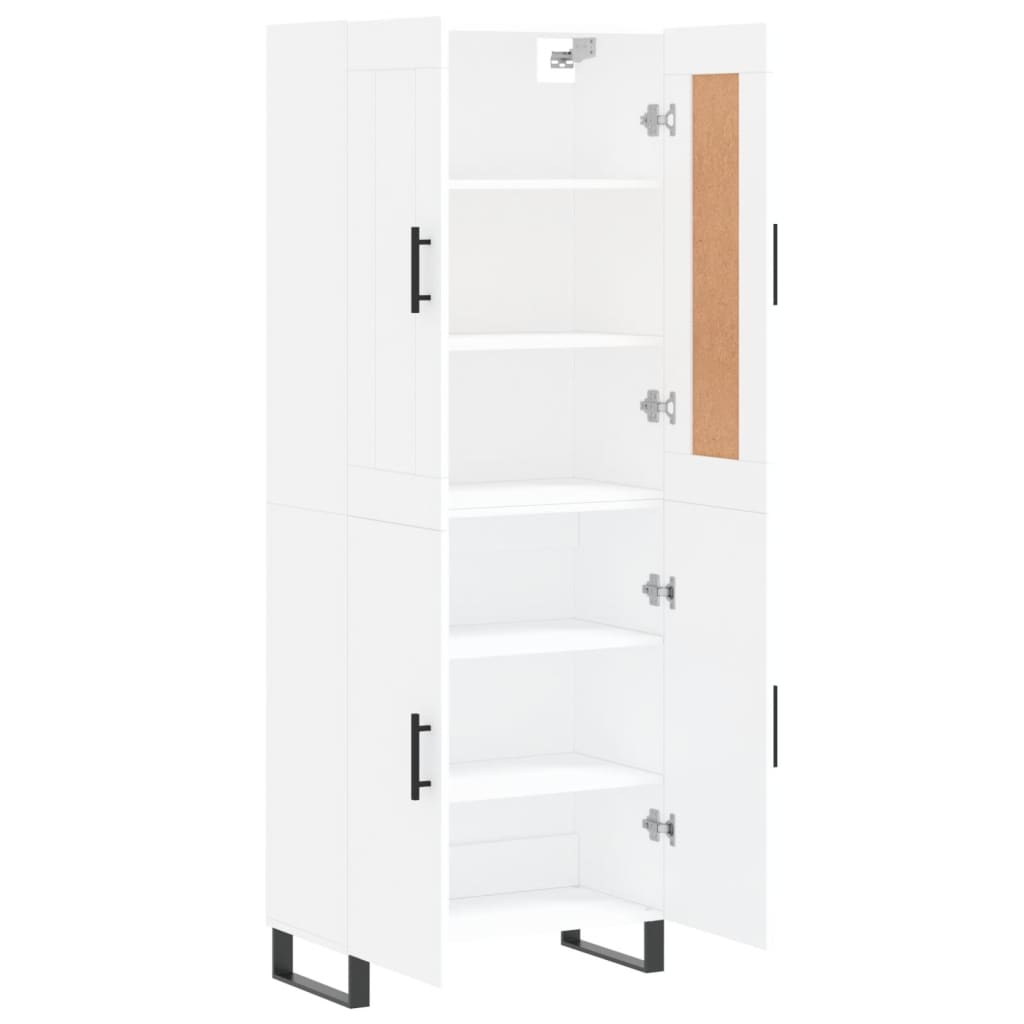 Hoge kast 69,5x34x180 cm bewerkt hout wit is nu te koop bij PeponiXL, paradijselijk wonen!