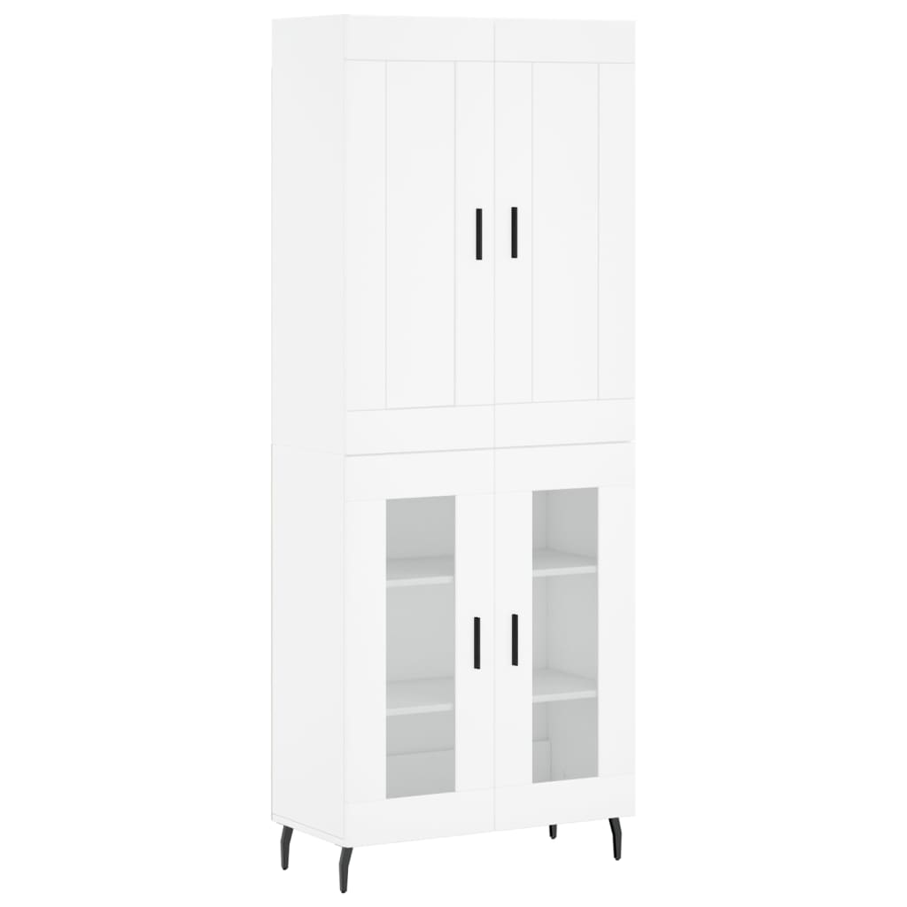 Hoge kast 69,5x34x180 cm bewerkt hout wit is nu te koop bij PeponiXL, paradijselijk wonen!