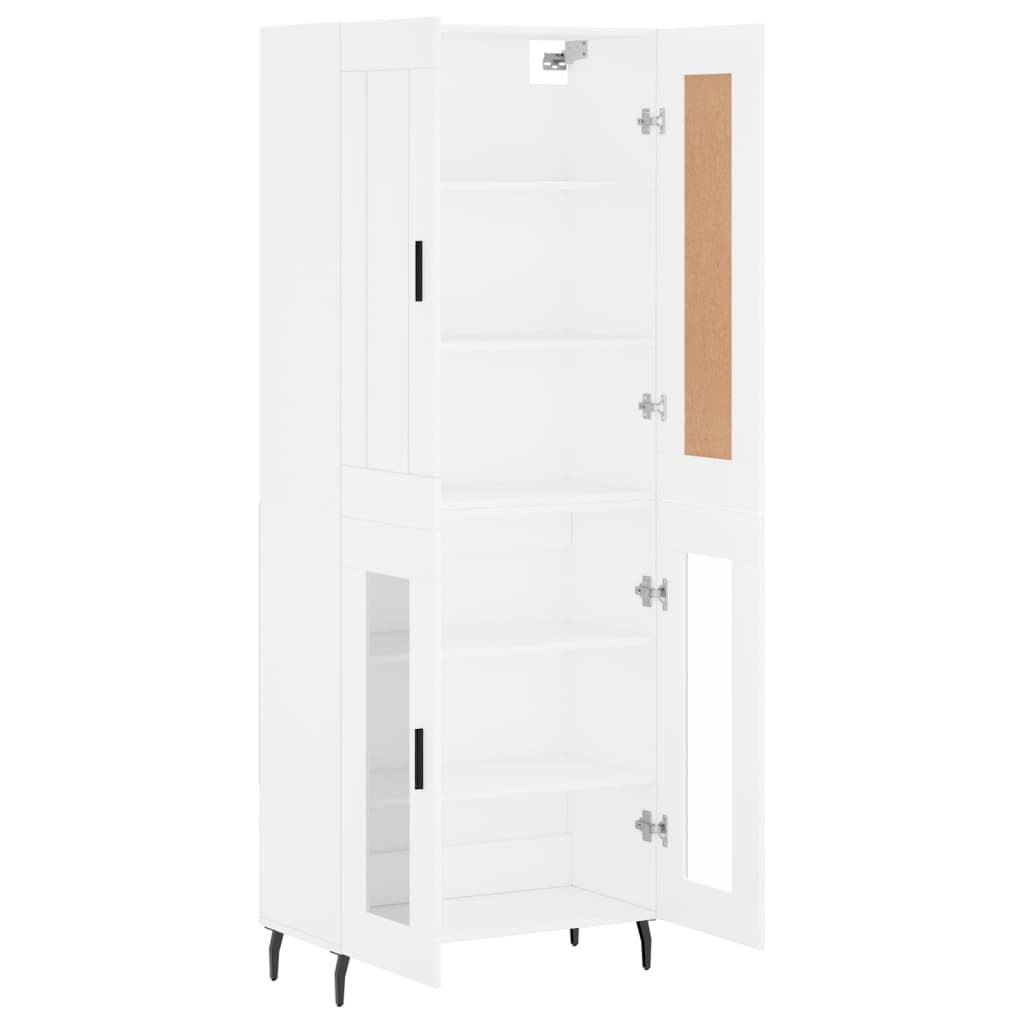 Hoge kast 69,5x34x180 cm bewerkt hout wit is nu te koop bij PeponiXL, paradijselijk wonen!