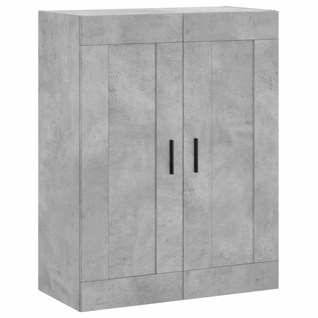 Hoge kast 69,5x34x180 cm bewerkt hout betongrijs is nu te koop bij PeponiXL, paradijselijk wonen!