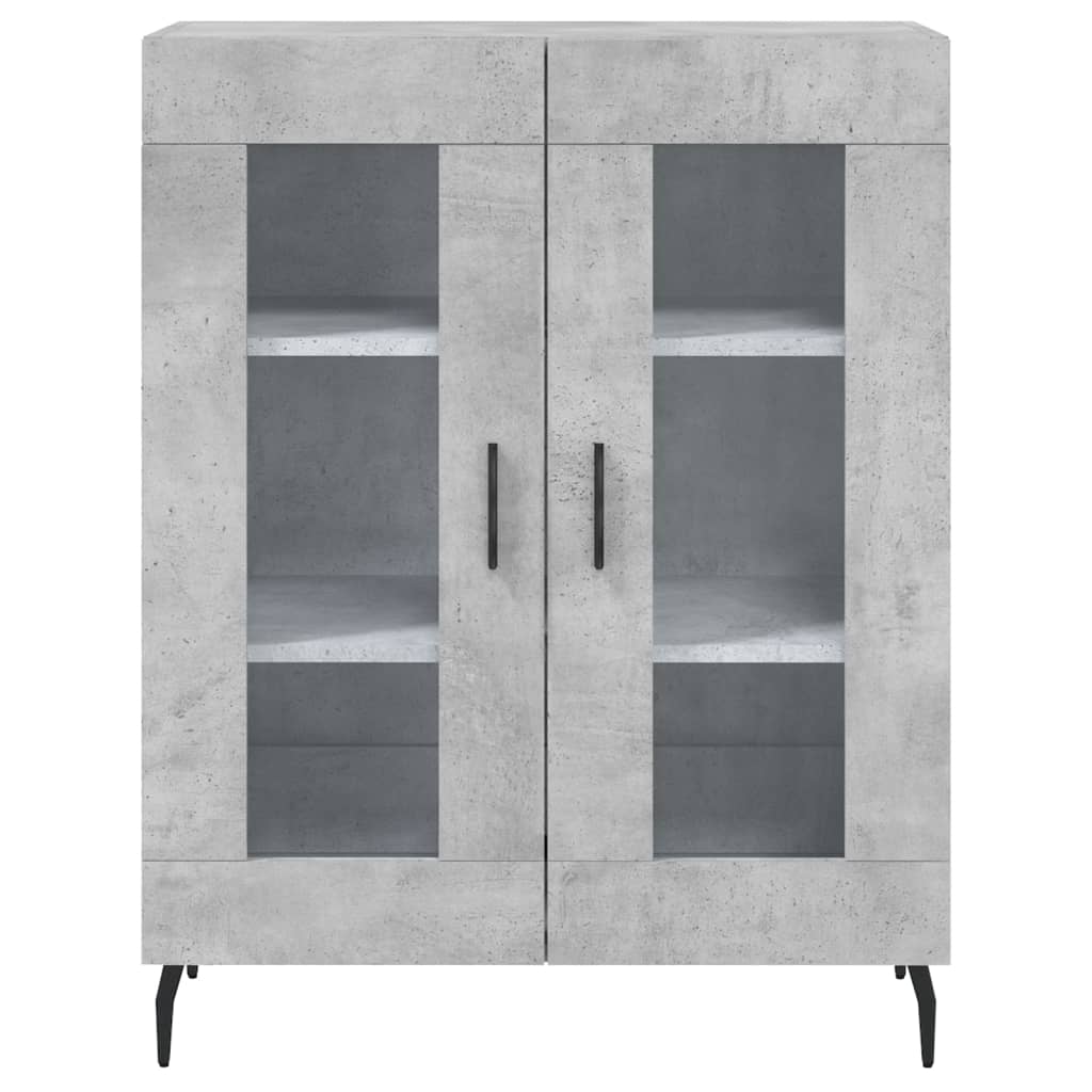 Hoge kast 69,5x34x180 cm bewerkt hout betongrijs is nu te koop bij PeponiXL, paradijselijk wonen!